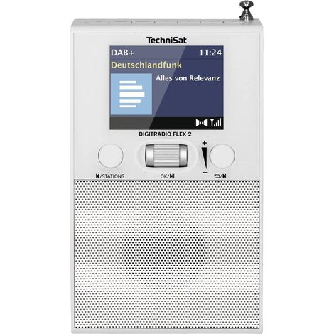 TechniSat DIGITRADIO FLEX 2 Radio a spina DAB+, FM Bluetooth incl. Speaker box, Funzione allarme Bianco (1/5)