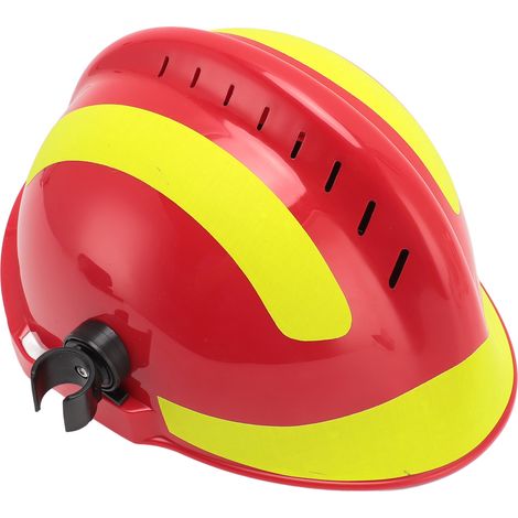 Casque de sécurité résistant à la chaleur et aux chocs, chapeau de sauvetage réglable et ventilé pour l'extérieur, rouge, tremblement de terre (1/5)