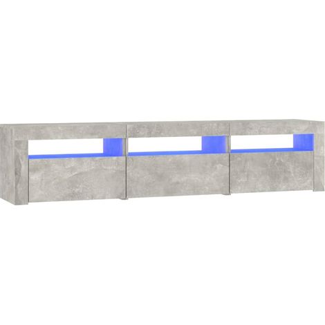 Mueble TV multimedia estantería para televisión buffet para televisión comedor salón dormitorio con luces LED 180 x 35 x 40 cm gris 020026542