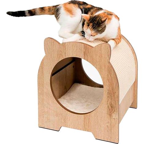 Hagen VESPER Minou Kratzmöbel aus hellem Holz, komfortabel