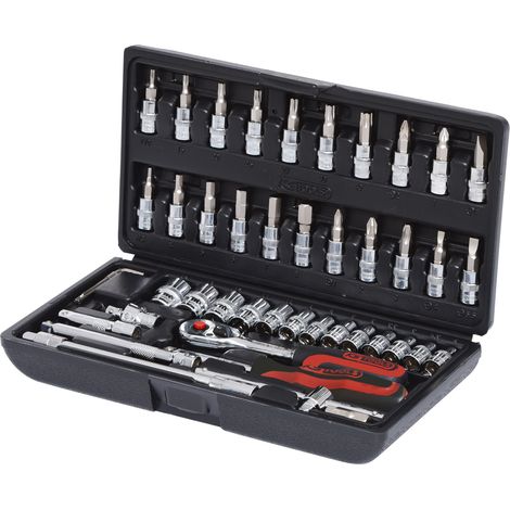 KS Tools 1/4" CHROMEplus Steckschlüssel-Satz, 46-teilig (1/3)