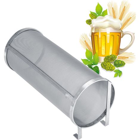 Hopfenfilter aus Edelstahl (300 Mikron), 15 x 35 cm, Craft-Beer-Sieb, Feinsieb für Heimbrauer, Filtersterilisator, Stahlfiltersieb Nr. 2 (1/3)
