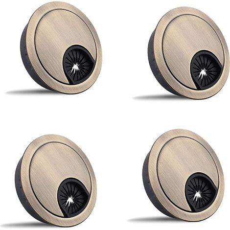Löcher à 60 mm für Bürokabel, Metallöffnung für Computerkabel, runde Abdeckung für Bürokabelorganisator (Bronze) (1/5)