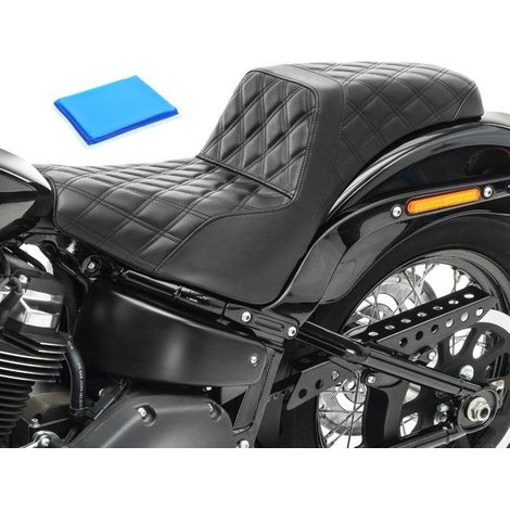 Zweisitzer-Gel-Sitz für Harley Davidson Dyna Street Bob 06-17 Craftride SP6B ET01