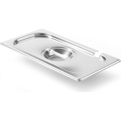 Coperchio in acciaio per GN Kitchen Line con foro per mestolo GN 1/3 - Hendi 806944 (1/2)