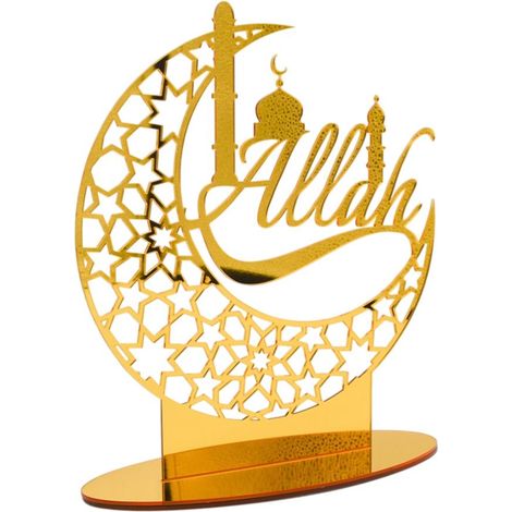 Eid Mubarak Acryl-Ornament Ramadan-Dekorationen für Zuhause, muslimische Partyartikel, Eid Ramadan Geschenke (1/5)