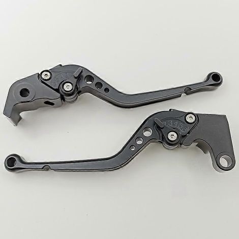 Poignée de frein réglable en alliage d'aluminium modifiée pour moto R6S YZF R6, guidon YZF R1 avec poignée d'embrayage (entièrement noir 3) (1/5)