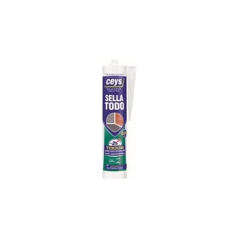 CEYS SILICONA SELLATODO NEUTRA TRANSPARENTE CARTUCHO 280 ML. (1/2)