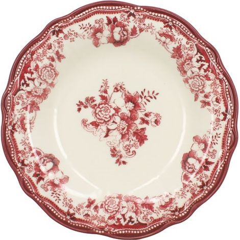 Assiettes Faustine Porcelaine Rose Porcelaine Rose, Creuse, 22cm, Lot De 6 - Selef Nova Styl