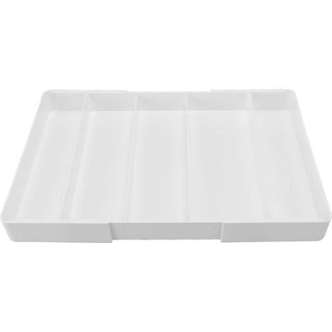 Organisateur de tiroir de cuisine en plastique ABS, plateau de séparation simple et polyvalent pour chambre, coiffeuse ou bureau (1/5)