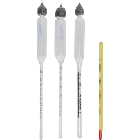 Concentromètre d'éthanol 3 pièces (0-100%), concentrateur de vin, instrument de mesure de température. (1/5)