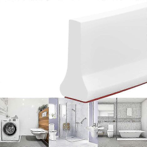 Butée de seuil de douche pliable en caoutchouc, barrière anti-eau (1/5)