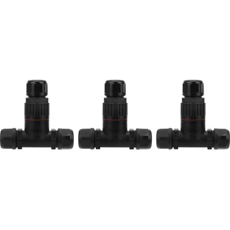 3 wasserdichte IP68-Steckverbinder, elektrische Kabel, T-Stücke und Zubehör für Außen- und Industrieanwendungen