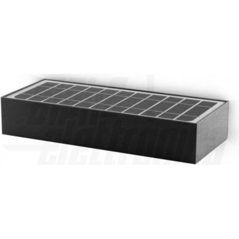 Lampada da parete led solare alpha elettronica bricketto 6w 3000k nero - jo462nww (1/5)