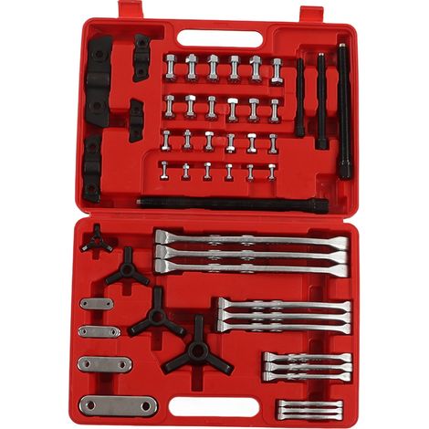 Kit extracteur de roulements et poulies professionnel 72 pièces, séparateur de roulements universel pour poulies et pignons, outil de réparation automobile. (1/5)