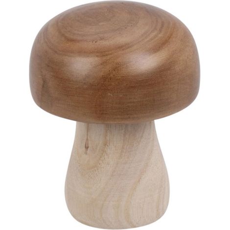 Figurine en bois champignon, 15 cm
