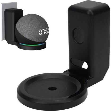 Passend für Echo Dot 4/5 – Lautsprecherhalterung für Echo Dot 4/5 Smart-Lautsprecher – Platzsparend, Montage ohne Schrauben oder Bohren (Schwarz) (1/5)