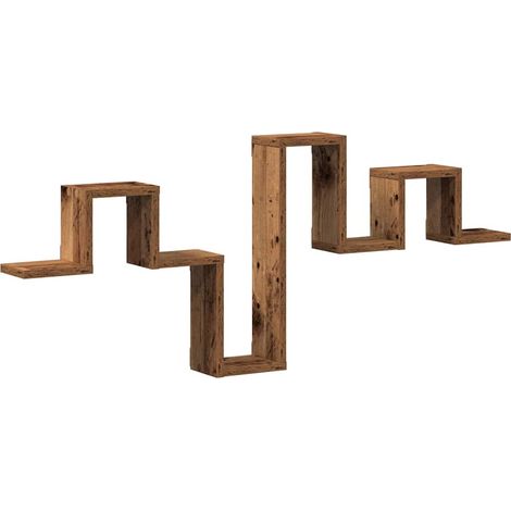 Étagère murale,Étagère flottante Bois ancien 104.5 x 10 x 43 cm Bois d'ingénierie CFW85978 (1/5)