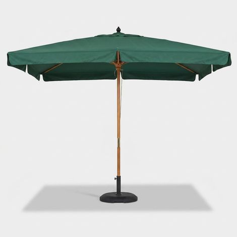 Sombrilla de jardín 3x3 de madera Fantasy - Verde oscuro