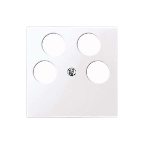 MERTEN 296525 ZENTRALPLATTE FR ANKARO 4FACH-ANTENNENSTECKDOSEN, AKTIVWEI GL NZEND, SYSTEM M