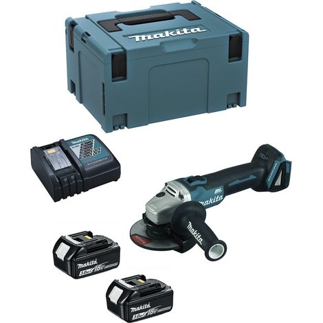 Mini-Amoladora MAKITA DGA504RFJ (2 x 3,0 Ah + DC18RC + MAKPAC 3) (1/5)