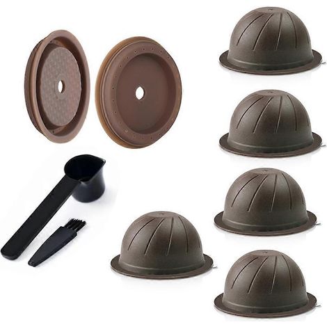 Capsules Vertuo réutilisables et rechargeables pour machines Nespresso Vertuoavec couvercles en silicone150 ml. (1/5)
