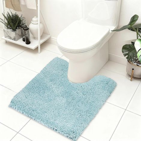 Microfibre Tapis de Bain 50x50 cm,Tapis de WC Contour Antidérapant (1/5)