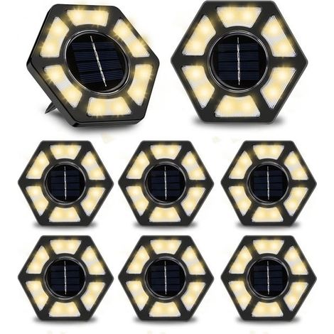 Projecteur à piquer LED étanche – Lumière blanche – Installation facile sans fil – Pour jardin et pelouse – Matériau ABS durable