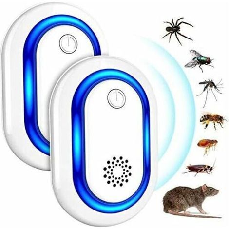 2pcs Répulsif Ultrasons, Ultrason Souris, Anti Rongeurs Insectes Anti Moustiques, Occasions Polyvalentes Anti Rats, Fourmis, Cafards, Insectes Nuisibles Rongeurs, 100% sûr pour Les Humains et Les Anim (1/4)
