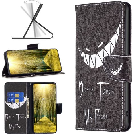 Funda tipo cartera para Xiaomi Redmi Note 13 Pro 5G, con el lema "No toques mi teléfono" (Negro) (1/5)