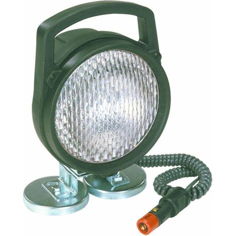 Faro da lavoro alogeno Ø 161mm con base magnetica e cavo spiralato (1/2)
