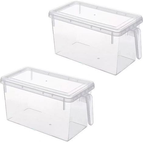 de 2 organisateurs de réfrigérateur transparents avec (1/4)