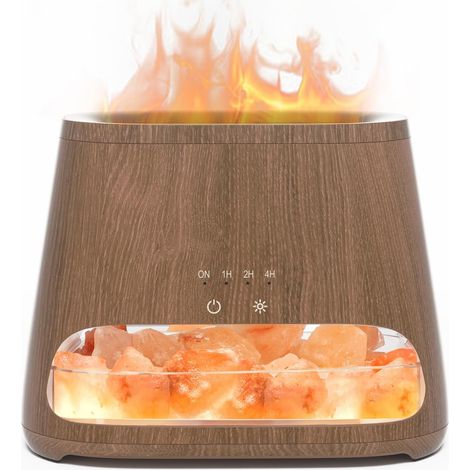 1 Diffuseur Huiles Essentielles, Lampe Sel Himalaya, Effet Flamme, 3 Luminosités, 150 ML, Aromathérapie (1/5)