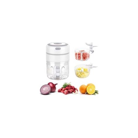 FLITI USB-Elektro-Zerkleinerer 250 ml (2 Tassen) Edelstahl zum schnellen Zerkleinern von Gemüse und Fleisch (1/5)