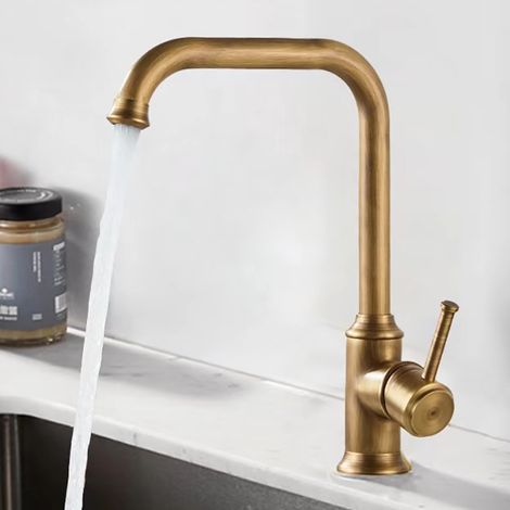 Rubinetto da cucina, con miscelatore da cucina girevole a 360° e rubinetto regolabile per acqua calda e fredda, adatto per lavello da cucina, rubinetto da cucina con aeratore in ABS (1/5)