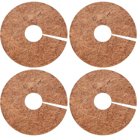 Disque de Protection Plante Toiled Paillage Coco Paillage Chanvre 4 Pièces Tapis de Coco Plantes Noix De Coco Disque En Fibre De Coco Plantes Protection Tapis En Fibre De Coco, Biodégradable (1/5)