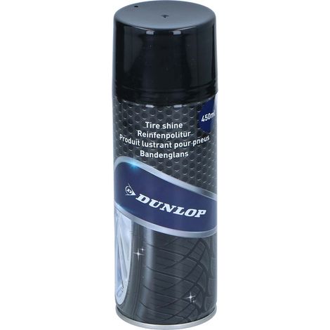 Spray Brillance Pneus 450ml DUNLOP - Brillance Intense & Protection Longue Durée, Convient à Tous Véhicules