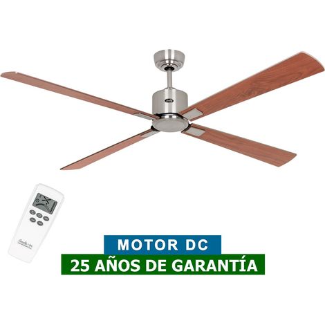 Ventilateur de plafond CasaFan 942313 ECO NEO III 152cm cerisier ou noyer/ chrome brossé (1/7)