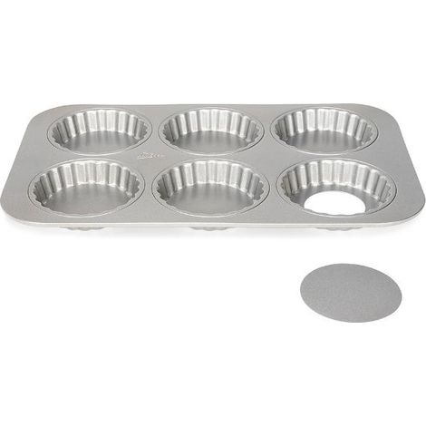 PATISSE - SILVER TOP MOULE 6 TARTELETTES 10CM AMOVIBLE
