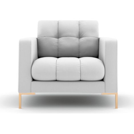 Fauteuil en tissu structurel gris clair (1/5)