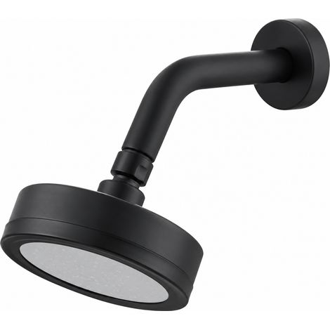 Ensemble douche de tête noire avec bras de douche en acier inoxydable 22 × 17 × 9 cm 1,3 kg – Livraison gratuite (1/5)