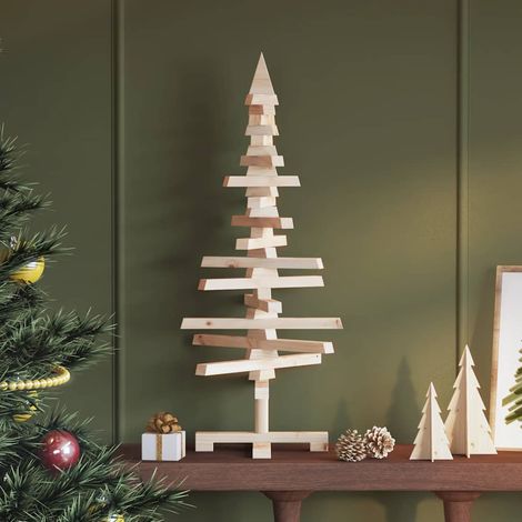  Holz Weihnachtsbaum  natürlich 90 cm Massivholz Kiefer