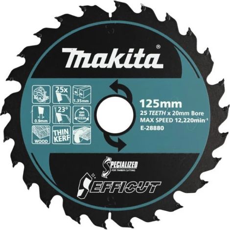Makita Lama TCT Efficut 125x20 mm per seghe circolari E-28880