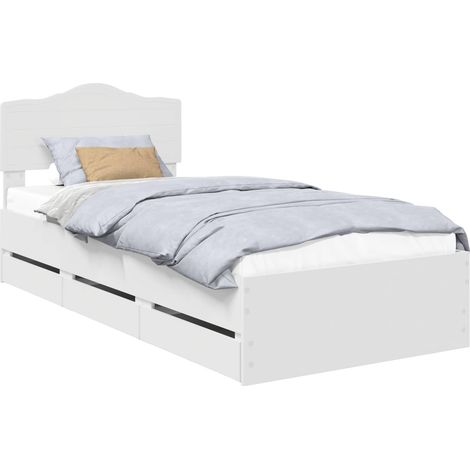 Estructura de cama con cajón 90 x 200 cm Madera Ingenieril vidaXL (1/5)