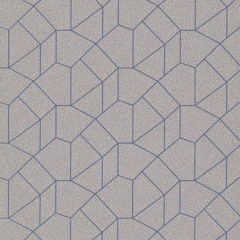 Papier peint géométrique gris irisé salon | Tapisserie chambre moderne grise | Papier peint intissé tendance couloir & salle à manger (1/2)