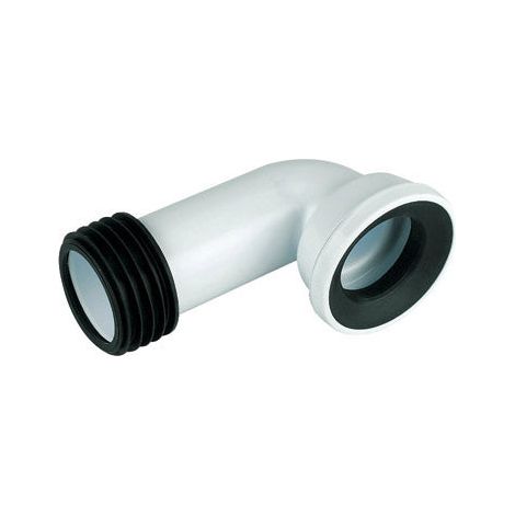 FloPlast 90 Degree Pan Connector - White Polypropylene (1/2)