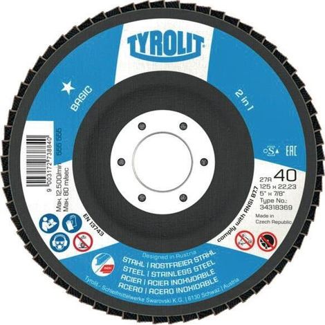 Fächerscheibe 27CLA Ø125x22,23 ZA40Q-B Tyrolit (1/4)
