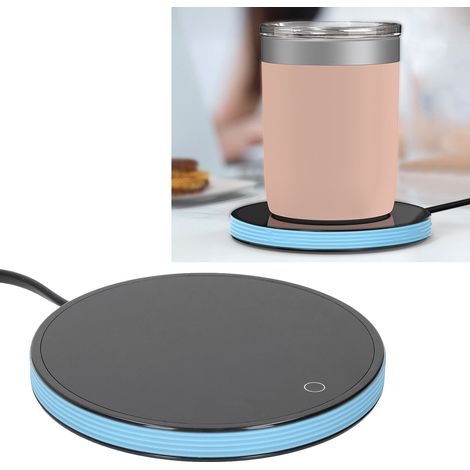 Sous-tasse isotherme/support pour tasse à café/coussin thermique/chauffe-tasse/chauffe-tasse/chauffe-tasse de bureau/norme américaine 110 V bleu clair (1/5)