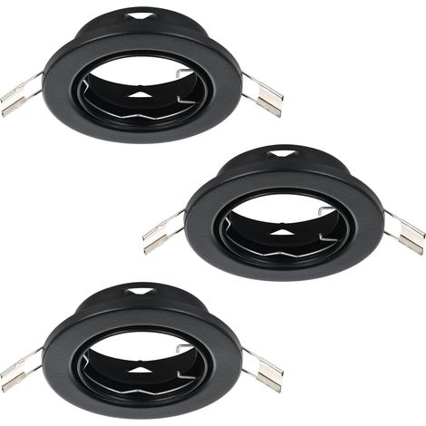 Lot de 3 spots encastrables, lampes orientables, luminaire (1/4)