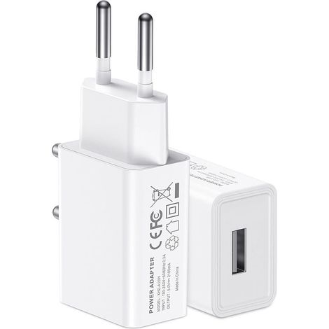 Lot de 2 blocs d'alimentation USB 5 V 2 A, prise de 10 W, adaptateur de Samsung Galaxy S25 S24 S23 S22 S21 (1/4)